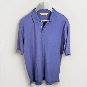 Roundtree & Yorke GOLD LABEL‎ Men’s Blue Polo Shirt Size M Short Sleeve